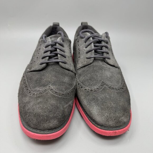 Cole Haan Grand Evolution Wingtip C26858 Shoes Suede Red Sole Mens Size 9W main image 7